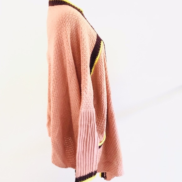 Umgee | Knit Oversized Loose Sweater Draped Open Front Cardigan Preppy - Picture 8 of 11